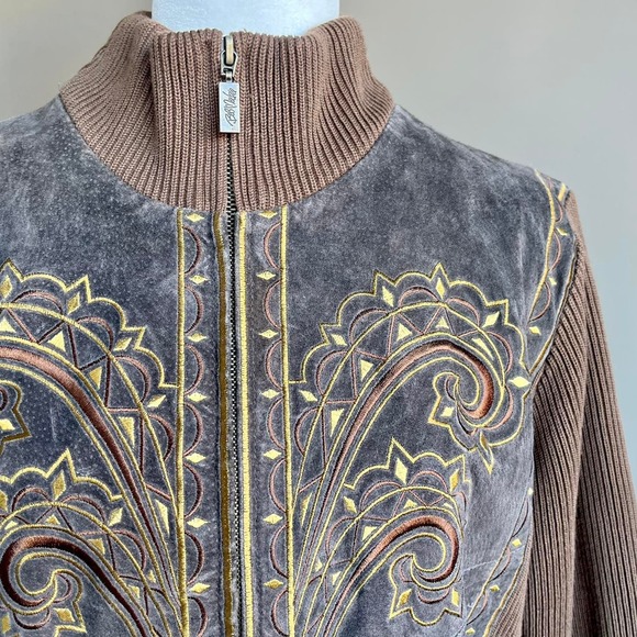 VTG BOB MACKIE BROWN SUEDE ZIP-UP JACKET - Picture 3 of 3